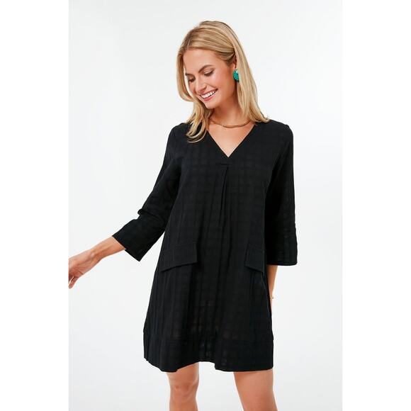 POMANDER PLACE Black Mini Carolina Caftan Size L NWT Retail $78 Tuckernuck - Picture 7 of 8